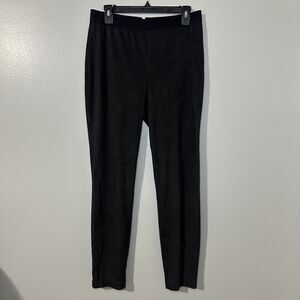 J.Crew Womens Size 12 Black Pixie jegging Faux Suede Pants Back Zip
